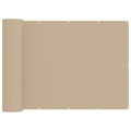 Balkon Sichtschutz 180 x 200 cm Stoff mit PU-Beschichtung Beige