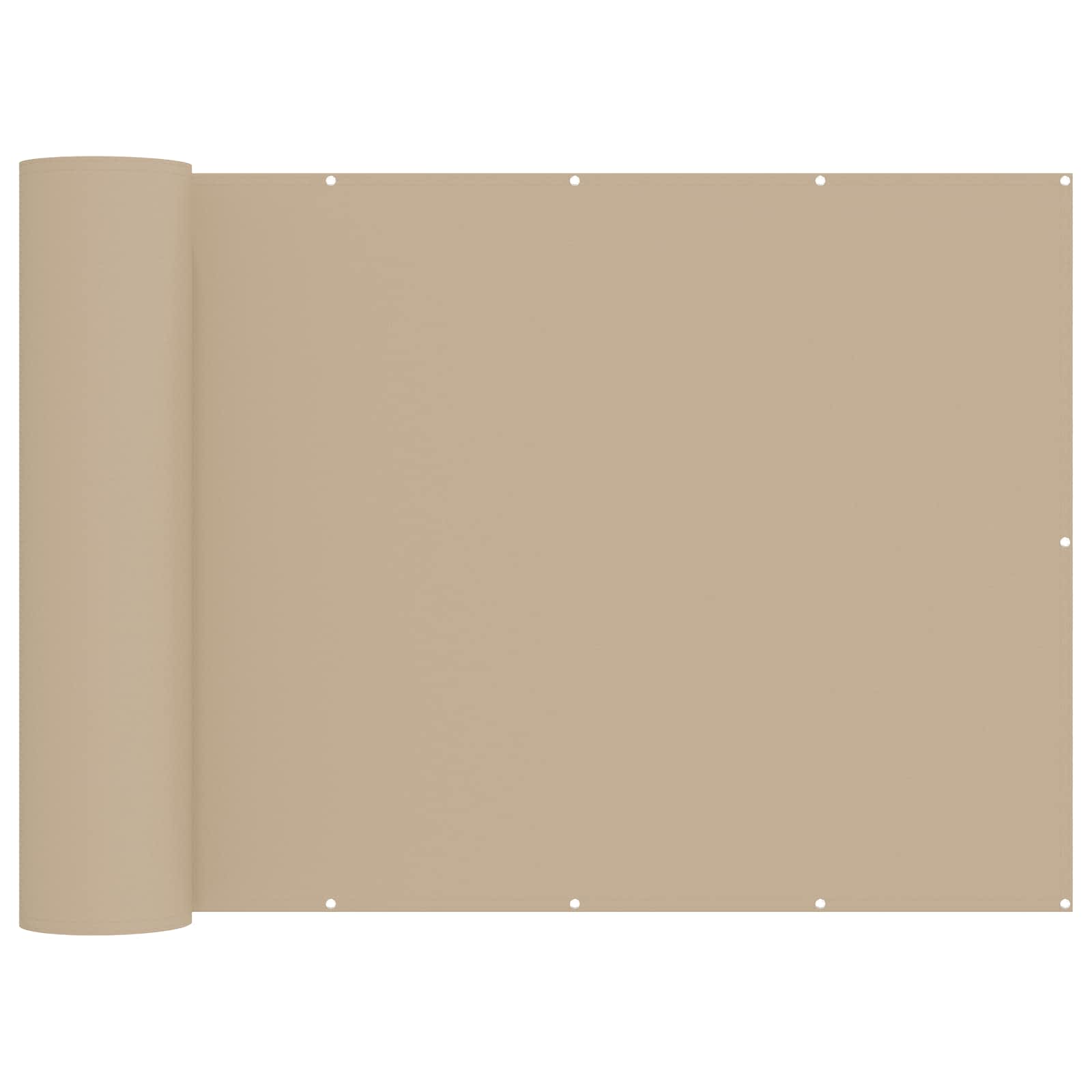 Balkon Sichtschutz 200 x 300 cm Stoff mit PU-Beschichtung Beige
