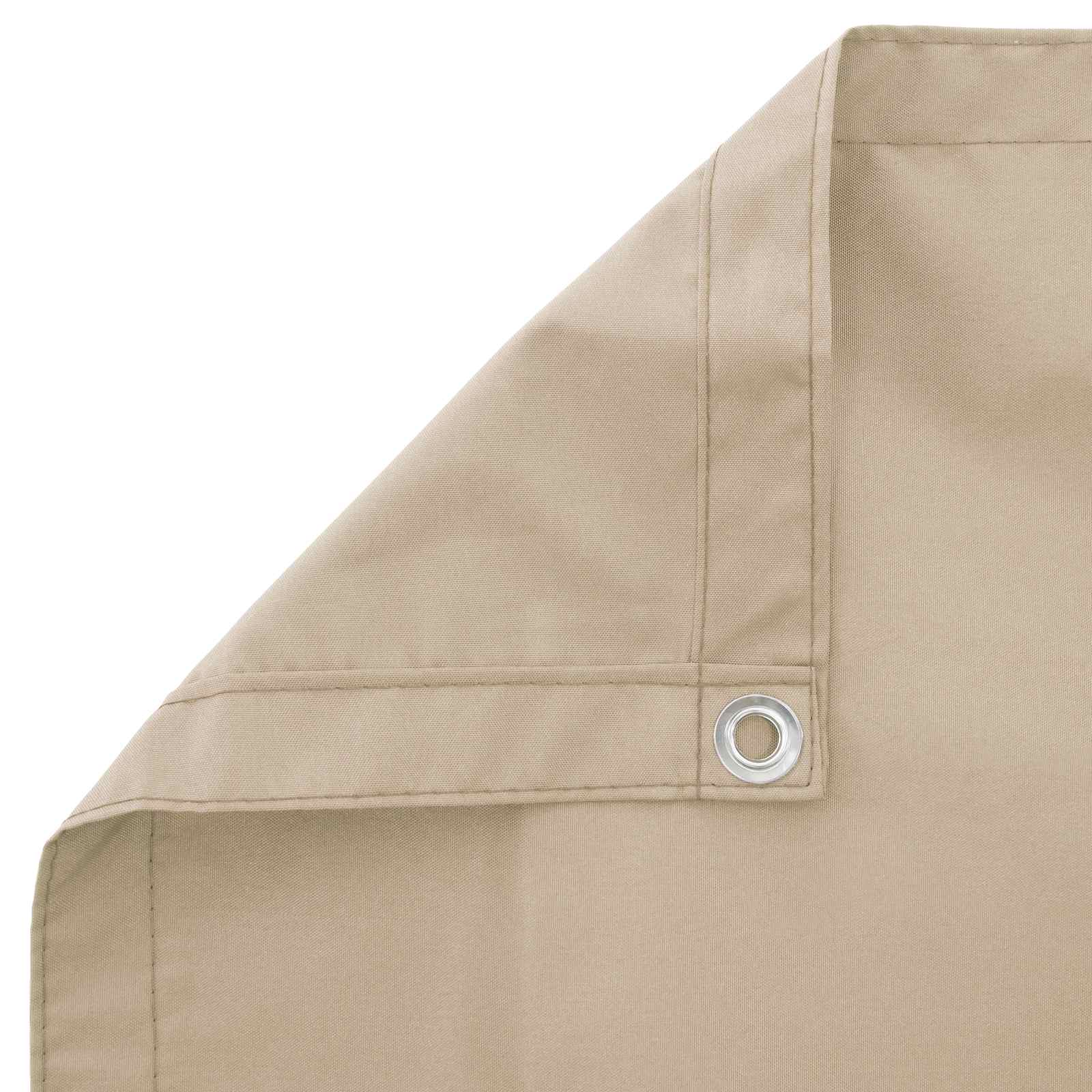 Balkon Sichtschutz 200 x 500 cm Stoff mit PU-Beschichtung Beige