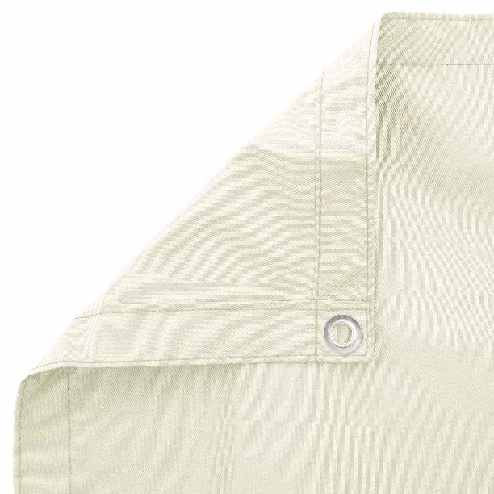 Balkon Sichtschutz 180 x 500 cm Stoff mit PU-Beschichtung Creme