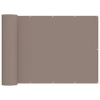 Balkon Sichtschutz 200 x 400 cm Stoff mit PU-Beschichtung Taupe