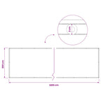 Balkon Sichtschutz 200 x 1000 cm Stoff mit PU-Beschichtung