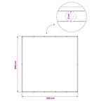 Balkon Sichtschutz 200 x 200 cm Stoff mit PU-Beschichtung Gelb