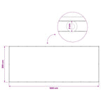 Balkon Sichtschutz 200 x 500 cm Stoff mit PU-Beschichtung Gelb