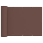 Balkon Sichtschutz 200 x 600 cm Stoff mit PU-Beschichtung Braun