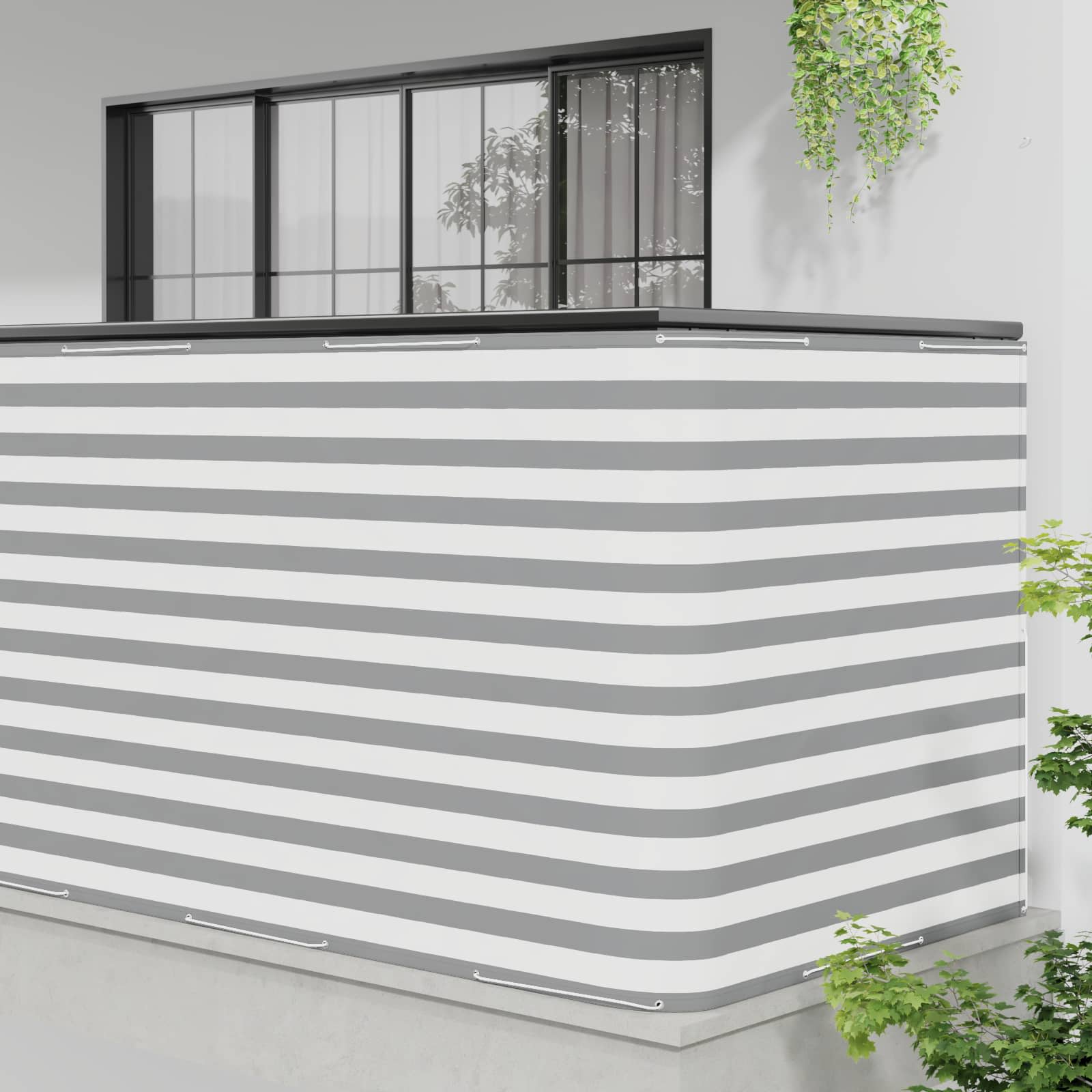 Balkon Sichtschutz 150 x 1000 cm Stoff mit PU-Beschichtung
