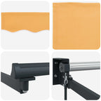 Einziehbare Markise Sand 2,5 x 2 m 100% Polyester und Aluminium