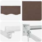 Einziehbare Markise Taupe 3,5 x 2 m