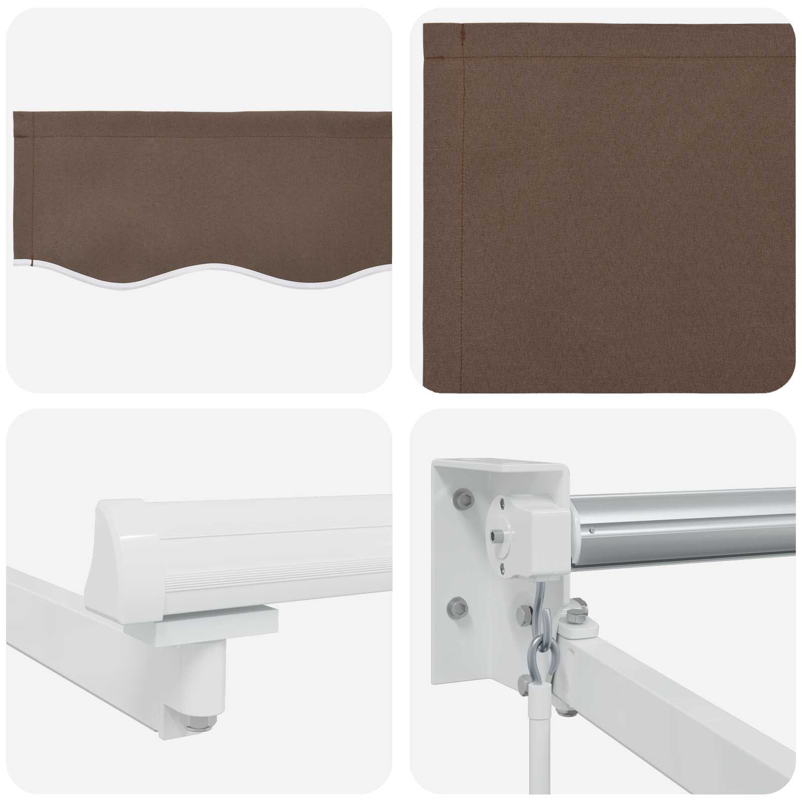 Einziehbare Markise Taupe 3,5 x 2 m
