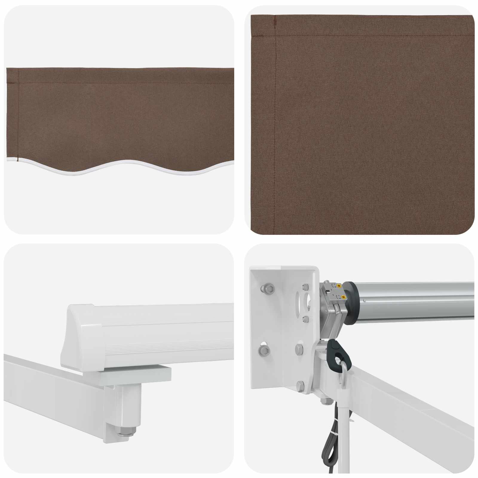 Elektrische ausziehbare Markise Taupe