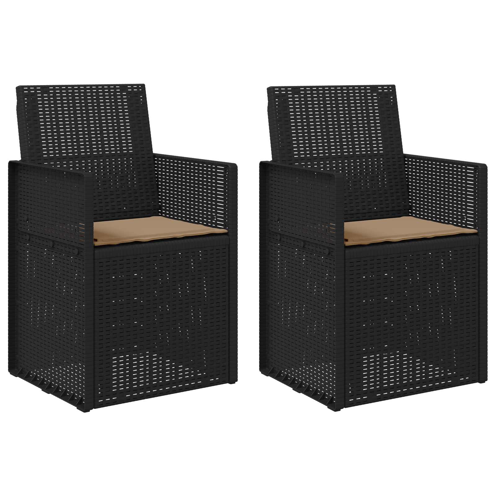 Garten Esszimmerstühle 2 pcs Anthrazit und Taupe PP