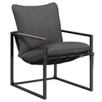 Gartensofa-set 4 pcs Schwarz und Anthrazit Stahl