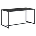 Gartensofa-set 4 pcs Schwarz und Anthrazit Stahl