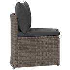 Sofa Set 2 pcs Grau Massives Akazienholz und Poly Rattan