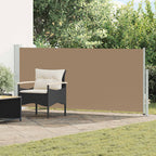 Ausziehbares Seitenmarkise Taupe 500 x 117 cm Polyester