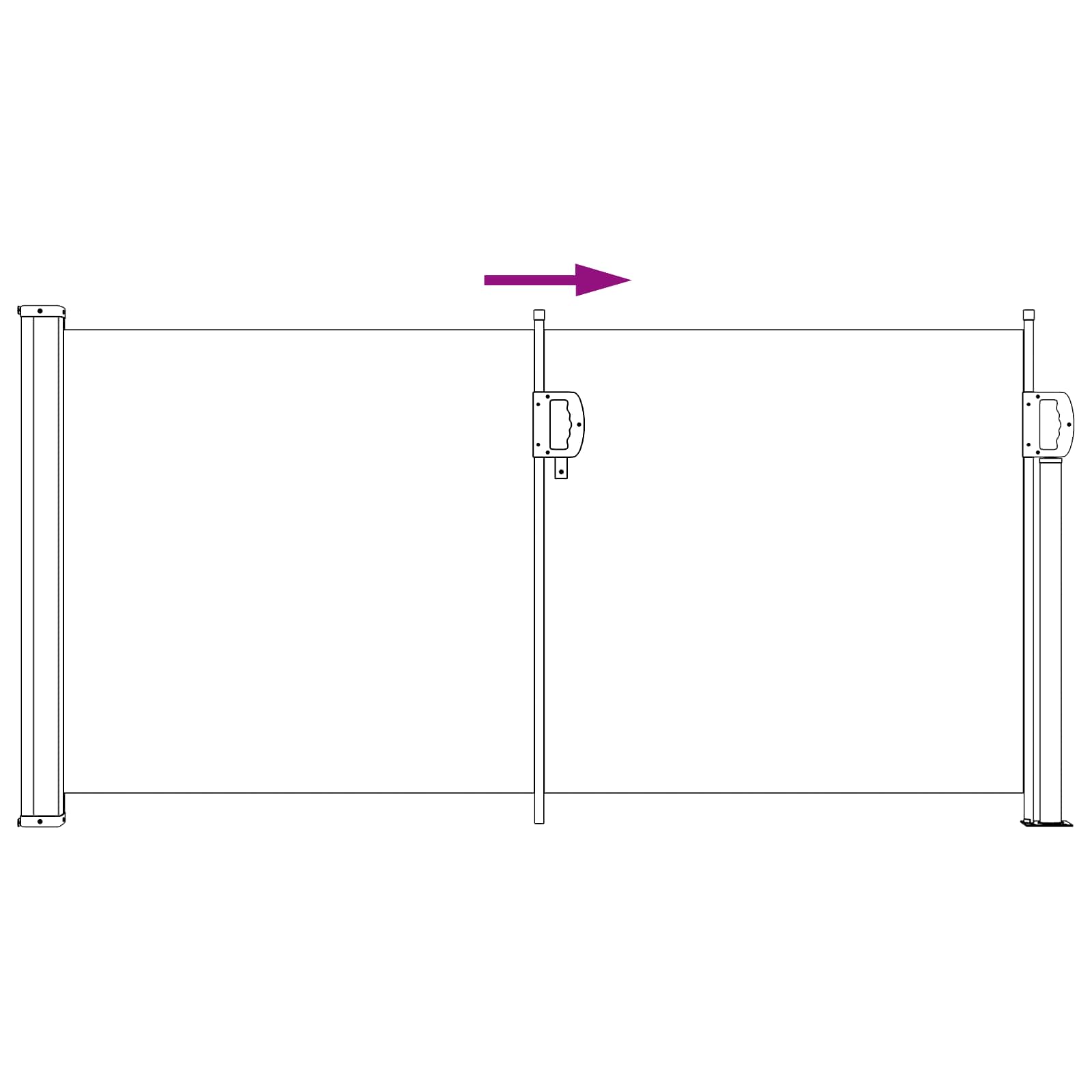 Ausziehbares Seitenmarkise Anthrazit 300 x 100 cm Polyester