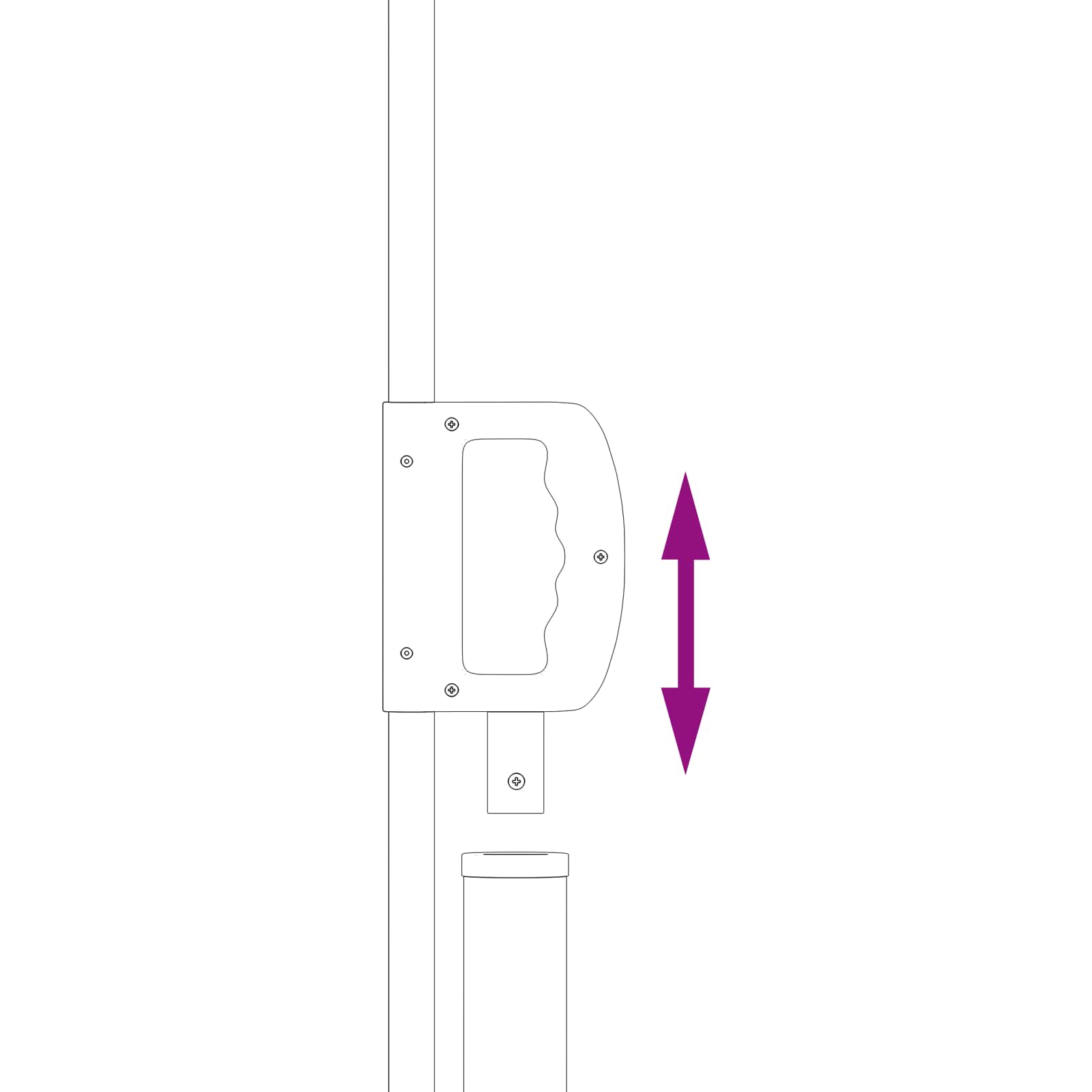 Ausziehbares Seitenmarkise 300 x 100 cm Polyester Rechtwinklig