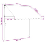 Manuell einziehbare Markise