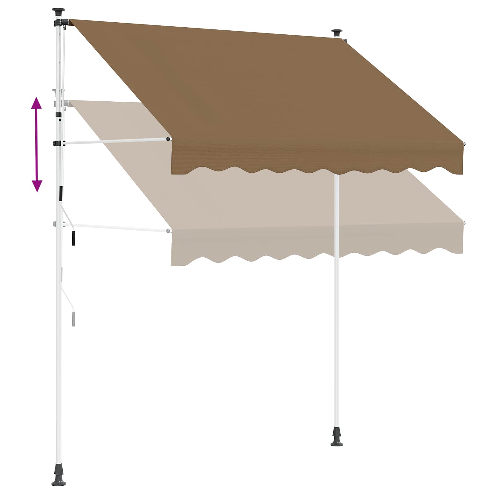 Manuell einziehbare Markise Beige 300 cm