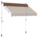 Manuell einziehbare Markise Taupe 150 cm