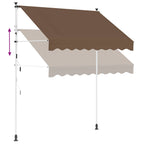 Manuell einziehbare Markise Taupe 400 cm