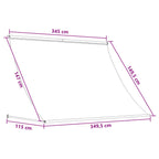 Markise Anthrazit und Weiß 350 x 150 cm