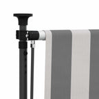 Outdoor Rollo Anthrazit und Weiß 120 x 270 cm