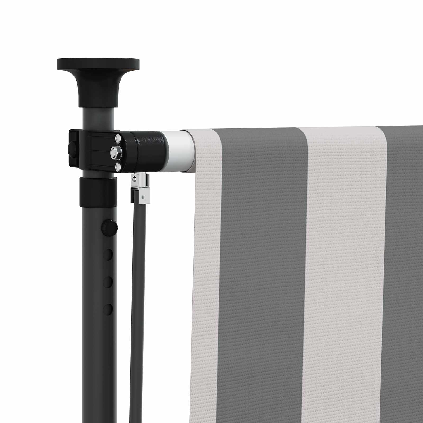 Outdoor Rollo Anthrazit und Weiß 120 x 270 cm