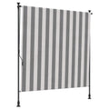 Outdoor Rollo Anthrazit und Weiß 150 x 270 cm