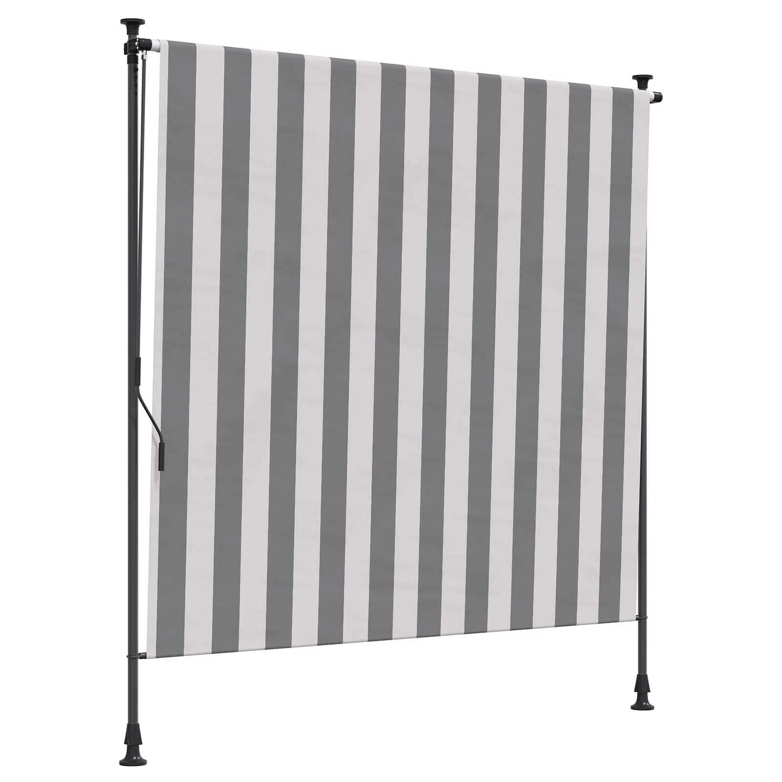 Outdoor Rollo Anthrazit und Weiß 150 x 270 cm
