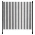 Outdoor Rollo Anthrazit und Weiß 150 x 270 cm