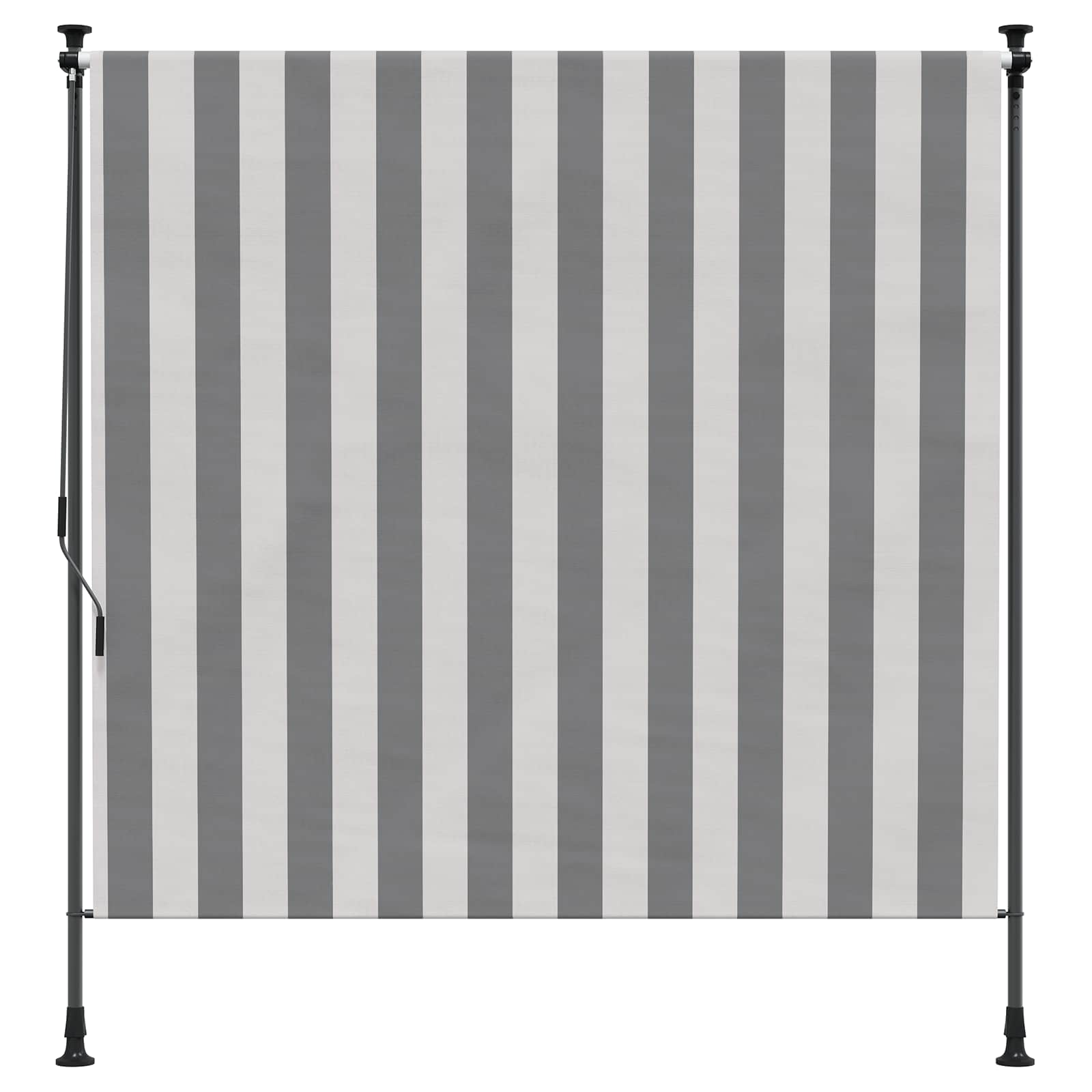 Outdoor Rollo Anthrazit und Weiß 150 x 270 cm