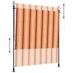 Outdoor Rollo Mehrfarbig 120 x 270 cm