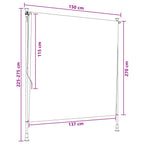 Outdoor Rollo Mehrfarbig 150 x 270 cm