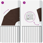 Balkon Sichtschutz 140 x 140 cm Polyester Braun