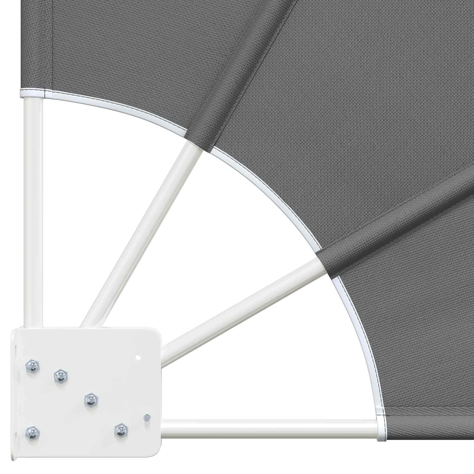 Balkon Sichtschutz 140 x 140 cm Polyester Hellgrau