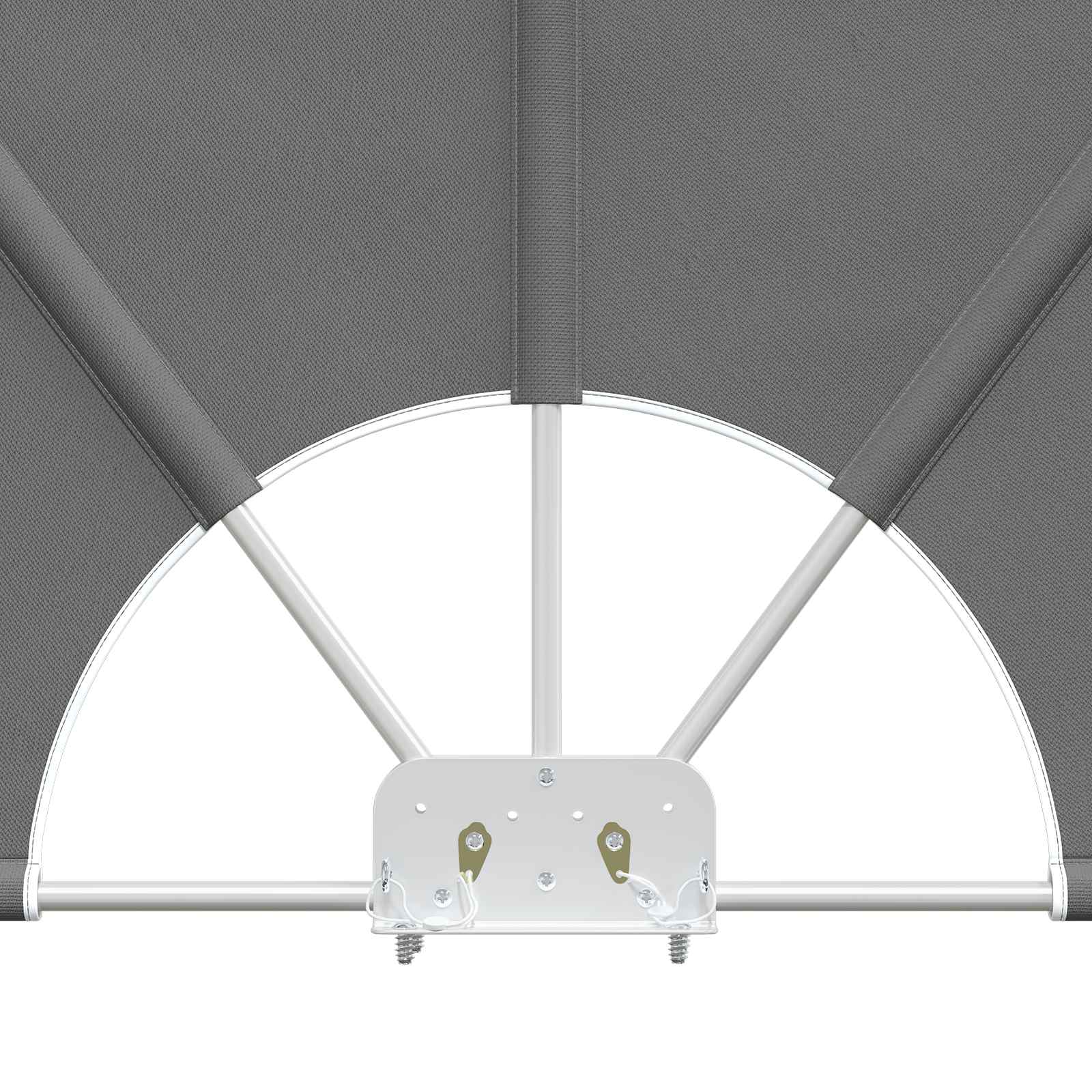 Balkon Sichtschutz 240 x 160 cm Polyester Rechtwinklig Hellgrau