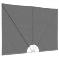 Balkon Sichtschutz 240 x 160 cm Polyester Rechtwinklig Hellgrau