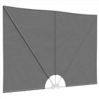 Balkon Sichtschutz 240 x 160 cm Polyester Rechtwinklig Hellgrau