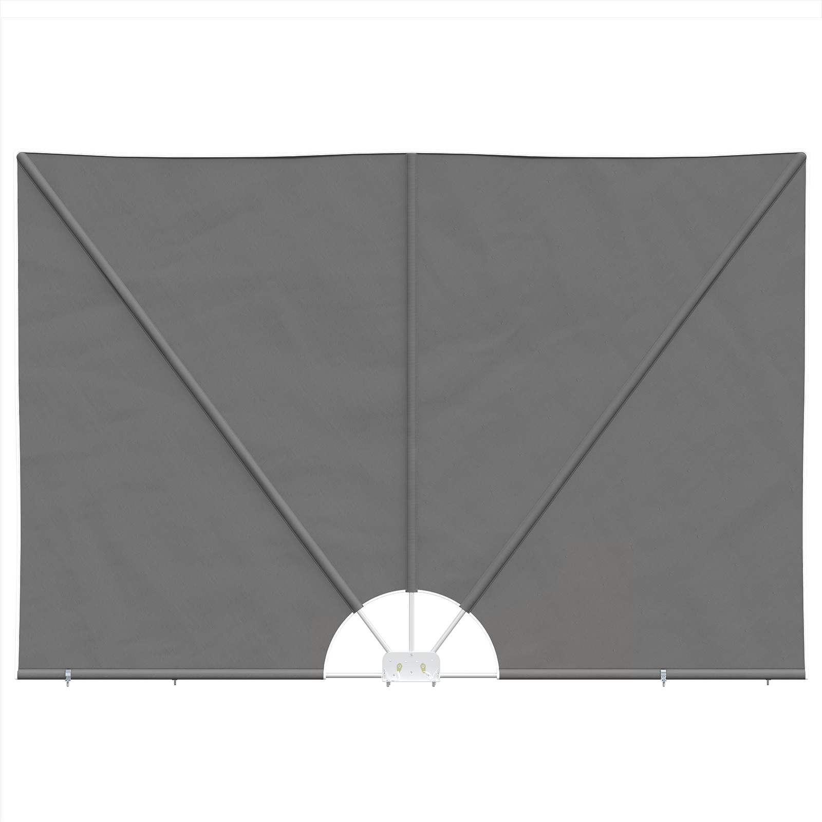 Balkon Sichtschutz 240 x 160 cm Polyester Rechtwinklig Hellgrau