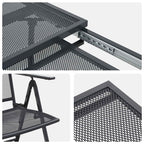 Garten Essgruppe 9 pcs Anthrazit 212 x 90 x 76 cm