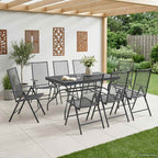 Garten Essgruppe 9 pcs Anthrazit 212 x 90 x 76 cm
