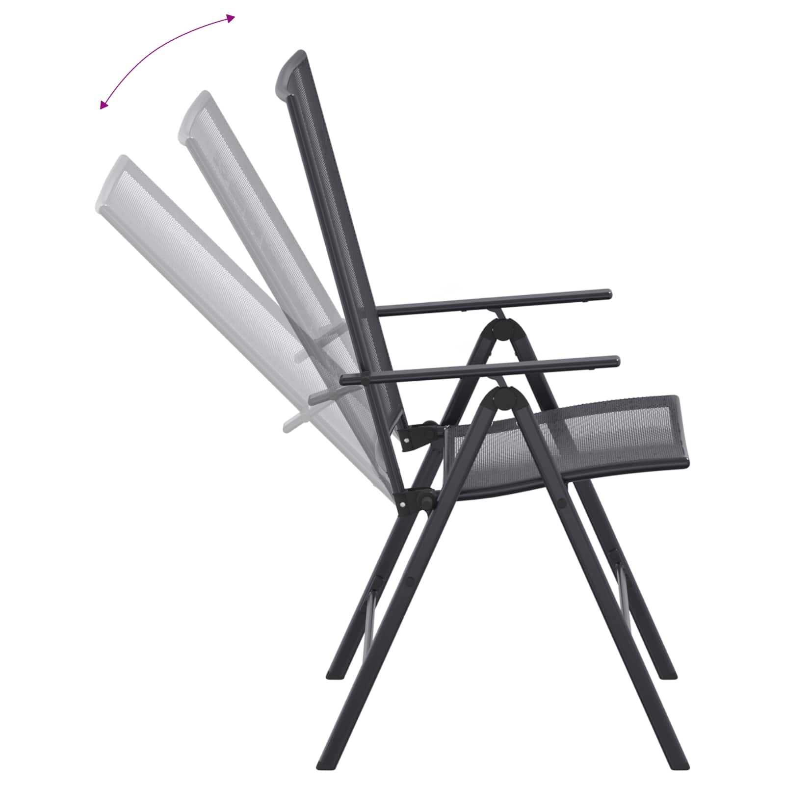 Garten Essgruppe 9 pcs Anthrazit 212 x 90 x 76 cm