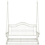 Schaukelbank Stahl 115 x 61 x 63 cm Antik Weiß
