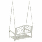 Schaukelbank Stahl 71,5 x 59 x 55 cm Antik Weiß