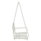 Schaukelbank Stahl 71,5 x 59 x 55 cm Antik Weiß