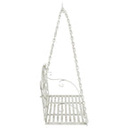 Schaukelbank Stahl 110 x 52,5 x 47 cm Antik Weiß