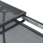 Ausziehbarer Mesh Esstisch Anthrazit 212 x 90 x 76 cm Stahl