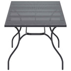 Ausziehbarer Mesh Esstisch Anthrazit 212 x 90 x 76 cm Stahl