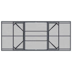 Ausziehbarer Mesh Esstisch Anthrazit 212 x 90 x 76 cm Stahl